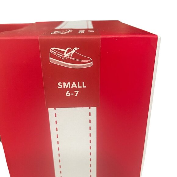 Tan Moccasin Slippers Mens Indoor Outdoor Fleece Lined Small Cozy Winter Lounge - Picture 4 of 10